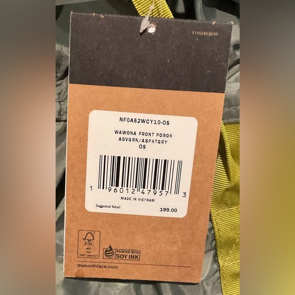 The North Face Wawona Front Porch Agave Green/Asphalt Grey NWT - Picture 11 of 11